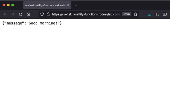 Using Netlify Functions with SvelteKit: test output for good morning function show stringifed J S O N object in browser. Object has a message field whose value is Good morning!. Enter passphrase (empty for no passphrase):  Enter same passphrase again:  .  Paths to the public and private keys in ~/.ssh folder are also shown.